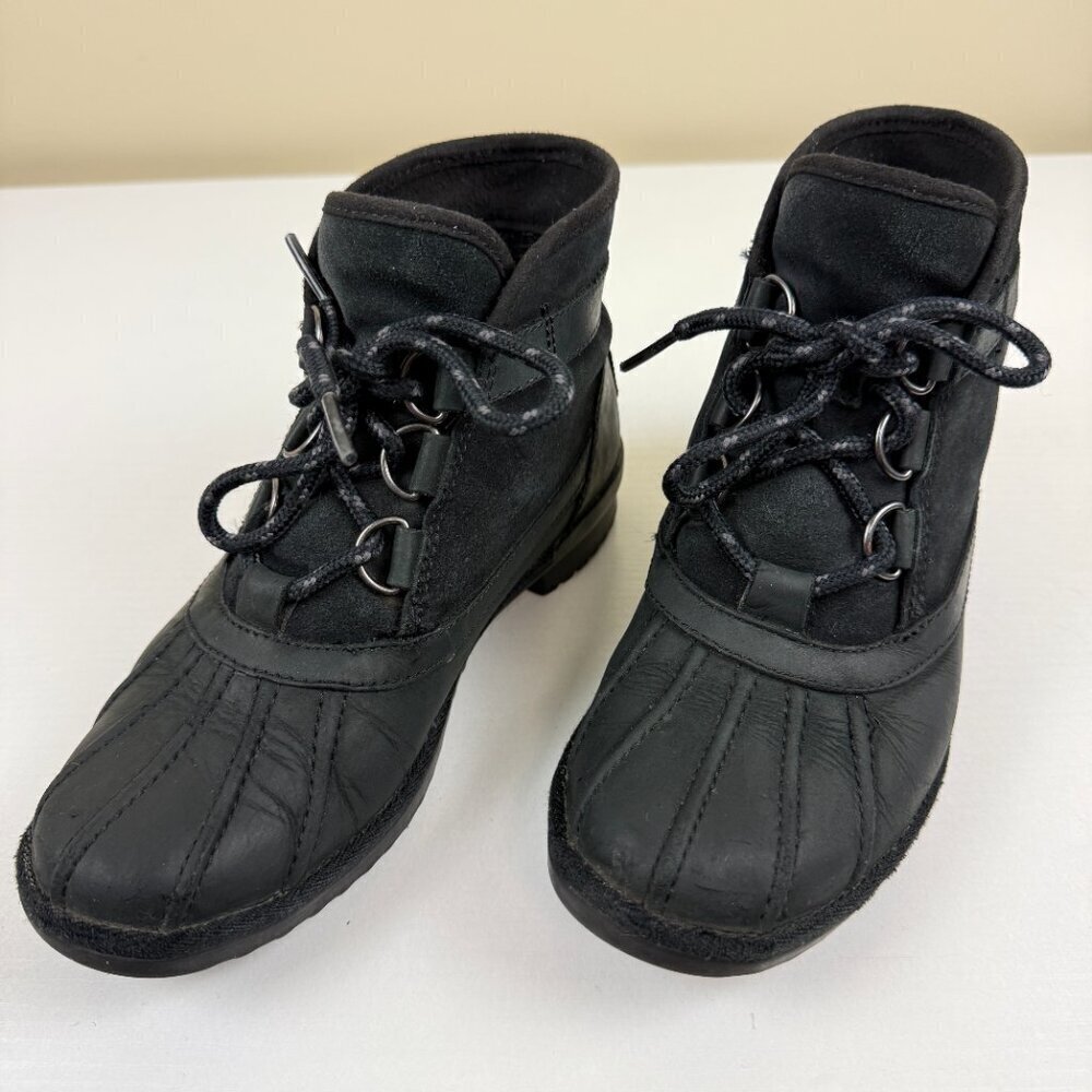 UGG Greda Black Waterproof Duck Boots S/N 1102650